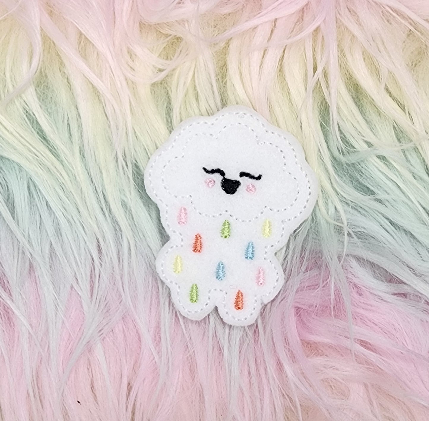 Happy Rain Cloud Embroidery Design
