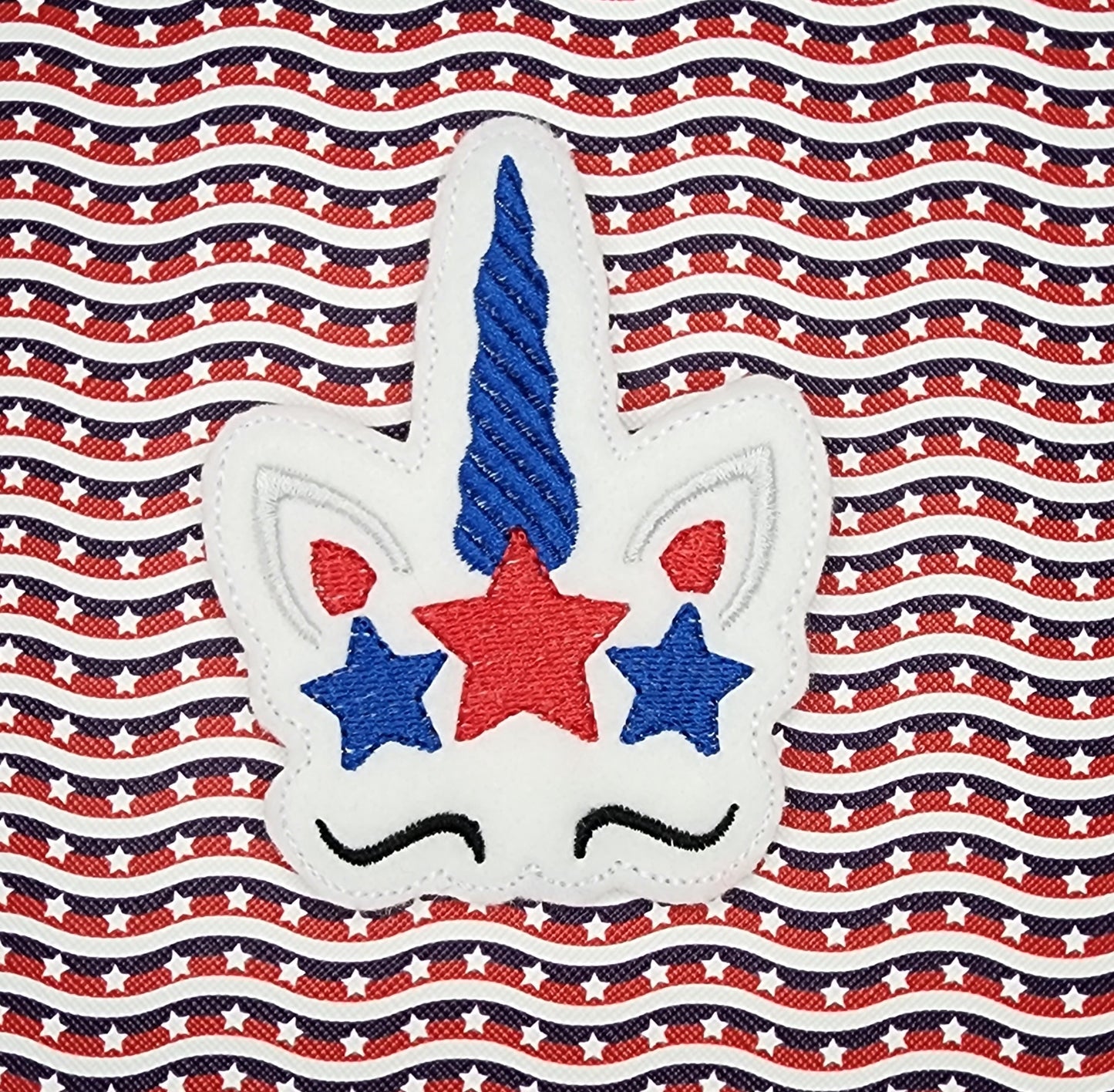 Patriotic Unicorn Headband Slider Embroidery Design