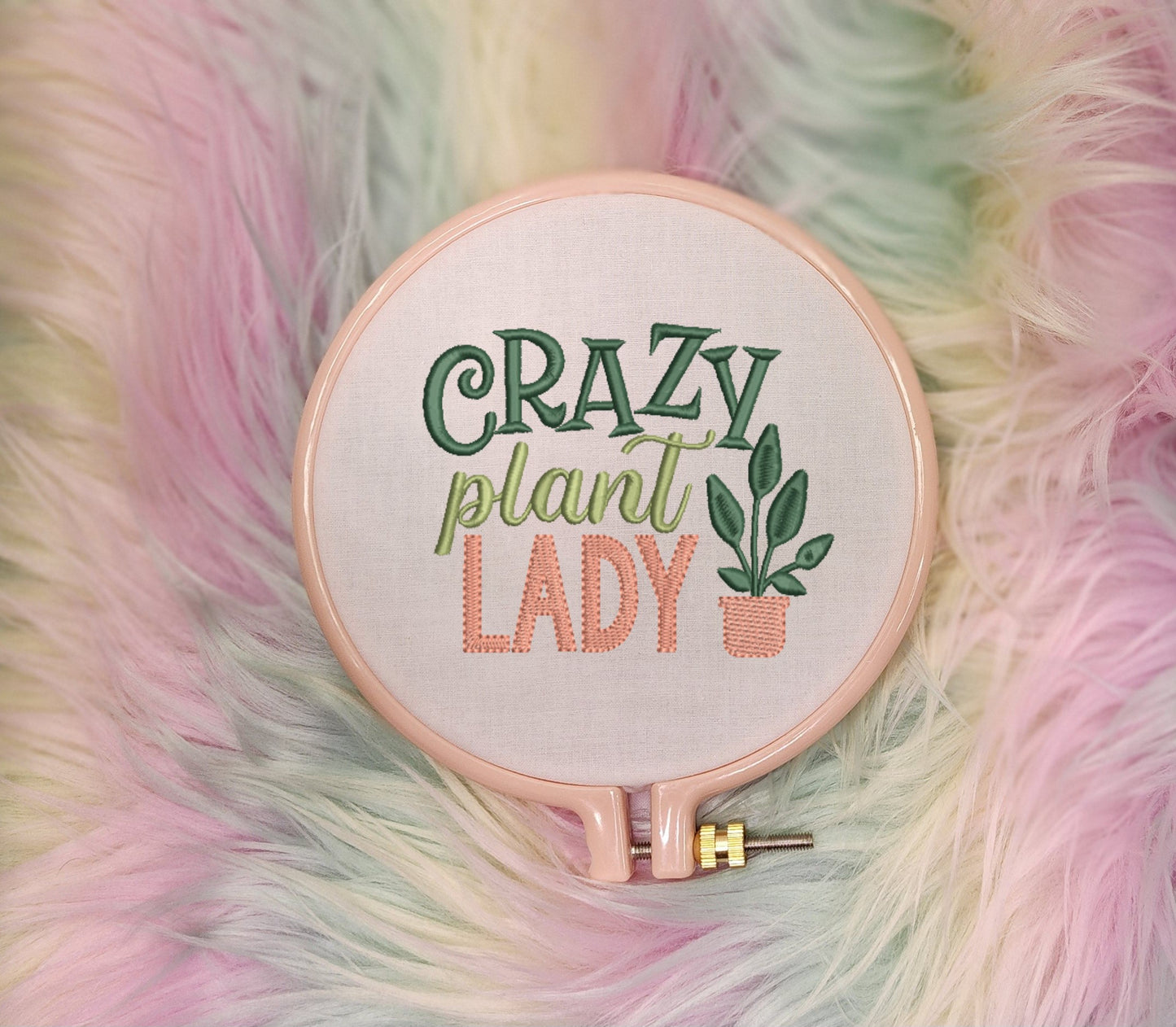 Crazy Plant Lady Embroidery Design