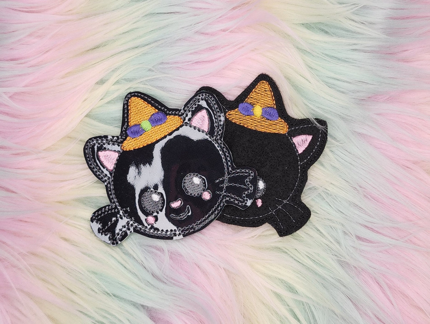 Witchy Kitty Headband Slider Embroidery Design