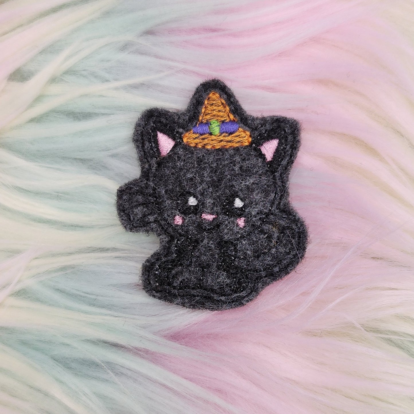 Witchy Kitty Embroidery Design