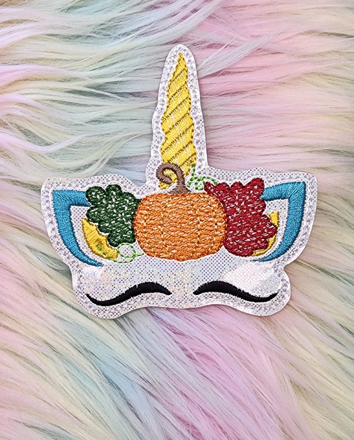 Fall Unicorn Headband Slider Embroidery Design