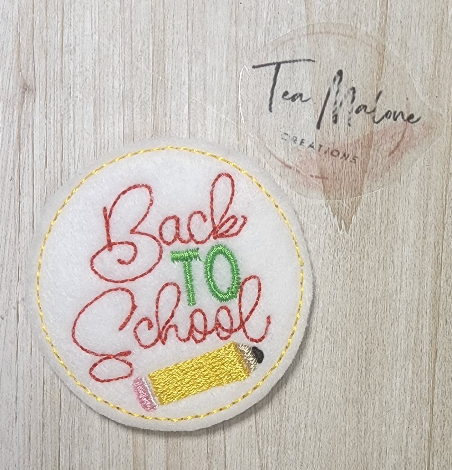 Back to School Embroidery Design