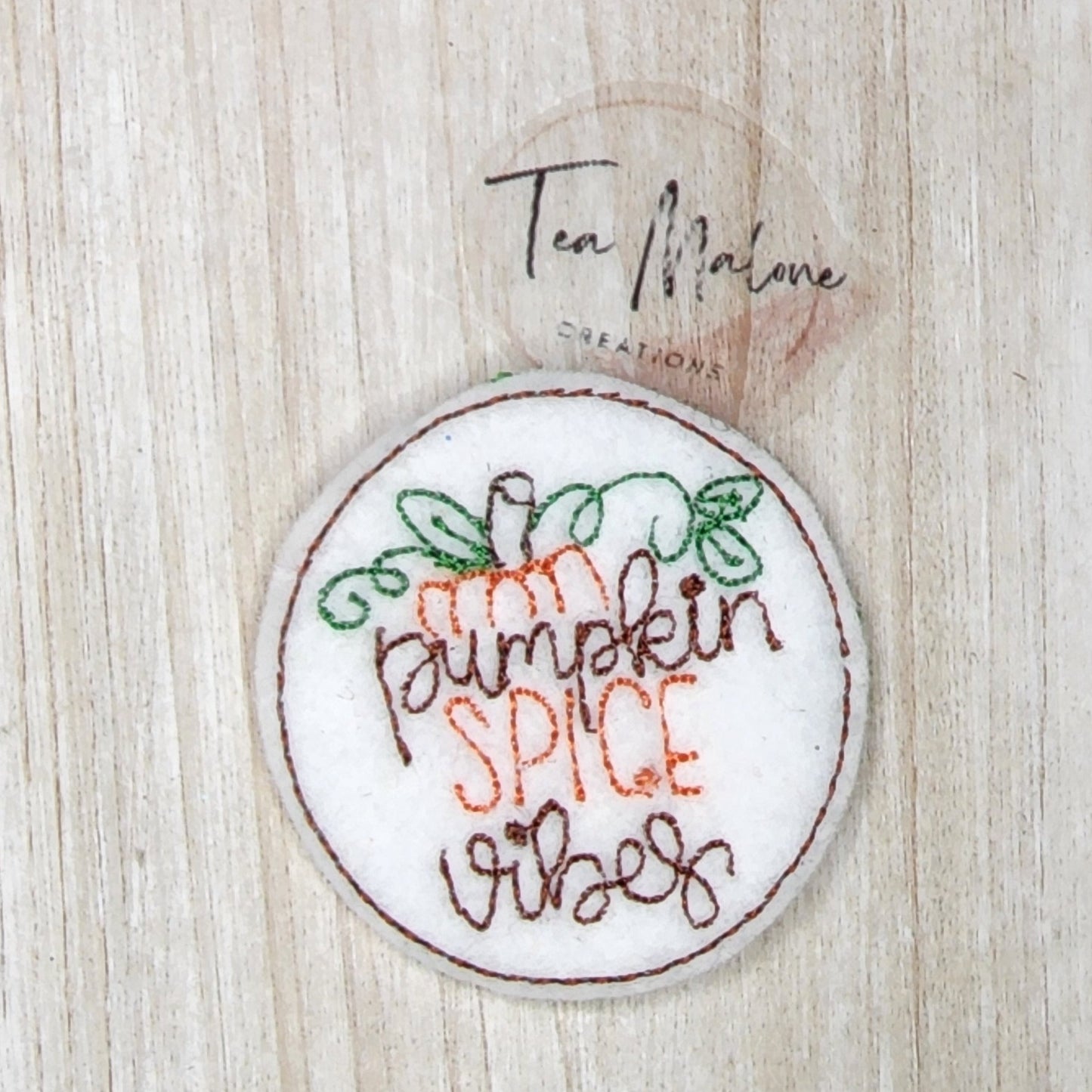 Pumpkin Spice Vibes Embroidery Design