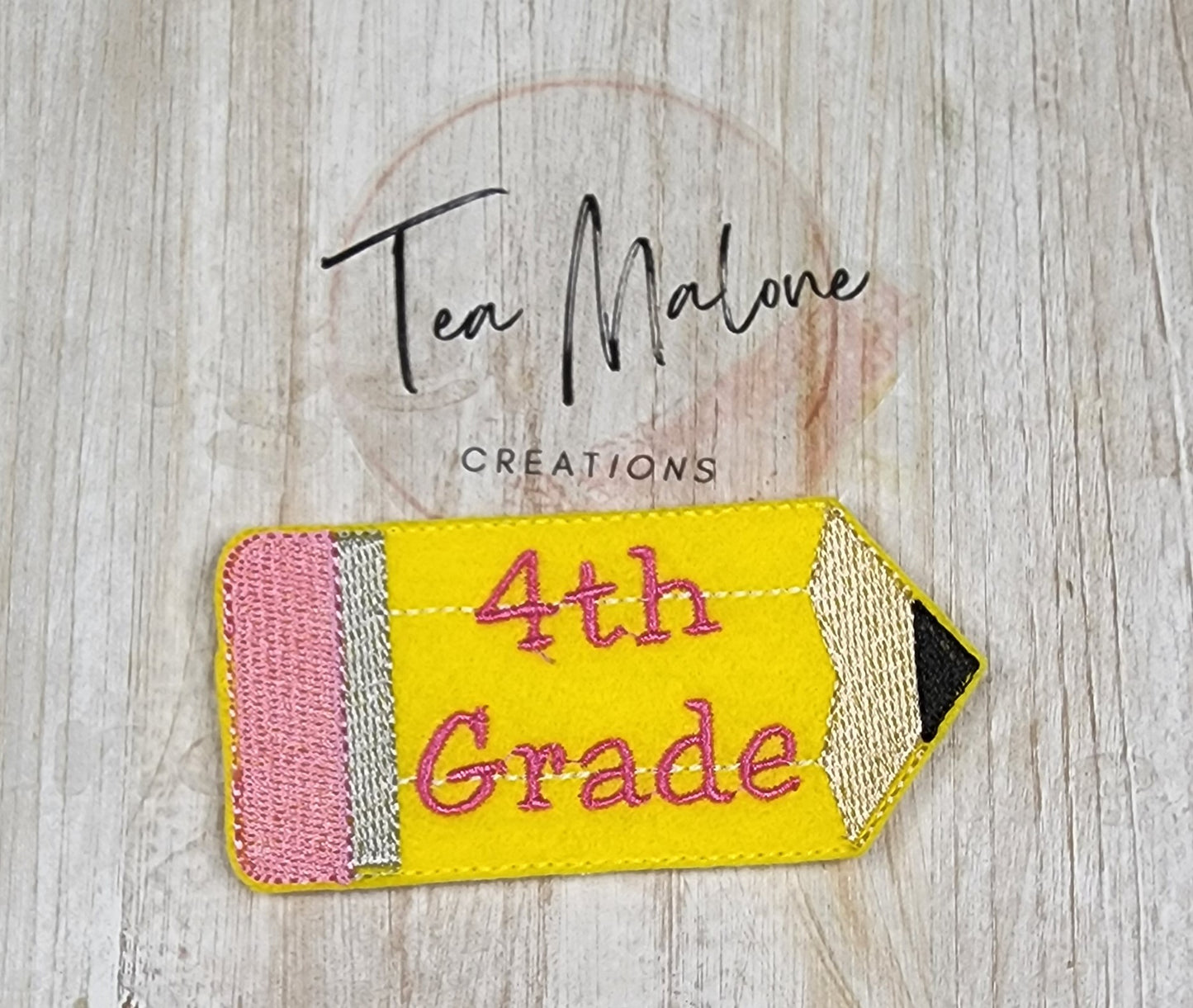 4th Grade Pencil Headband Slider Embroidery Design