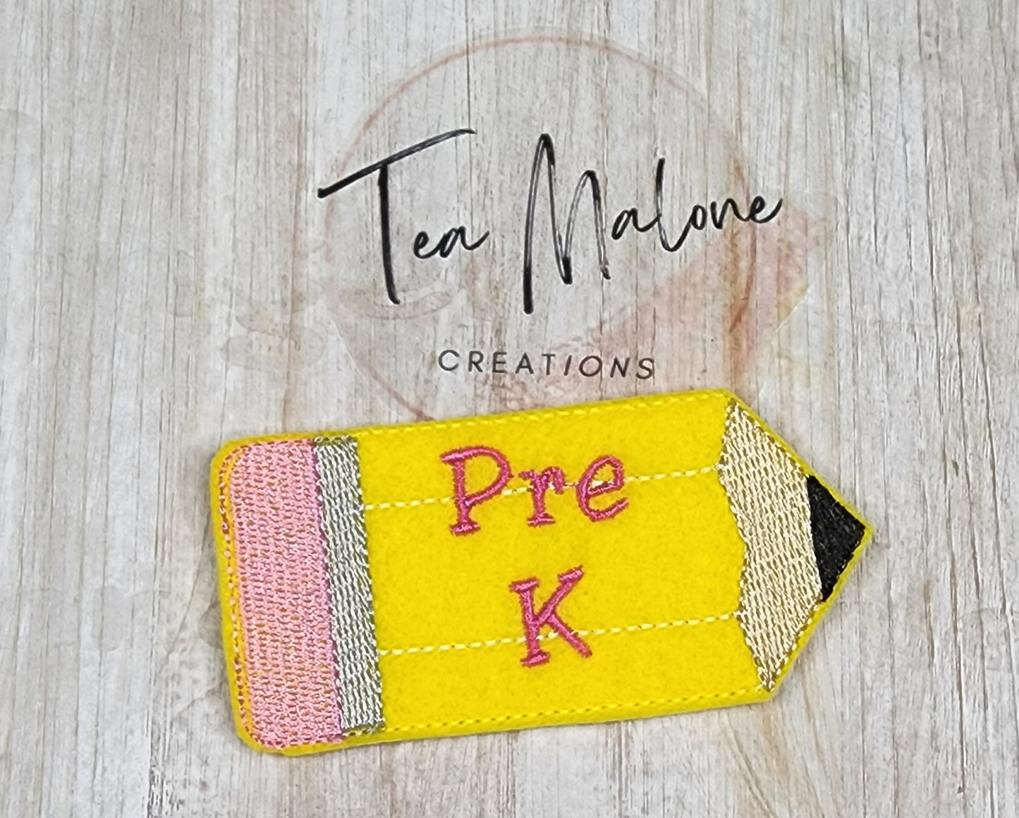 Pre K Pencil Headband Slider Embroidery Design