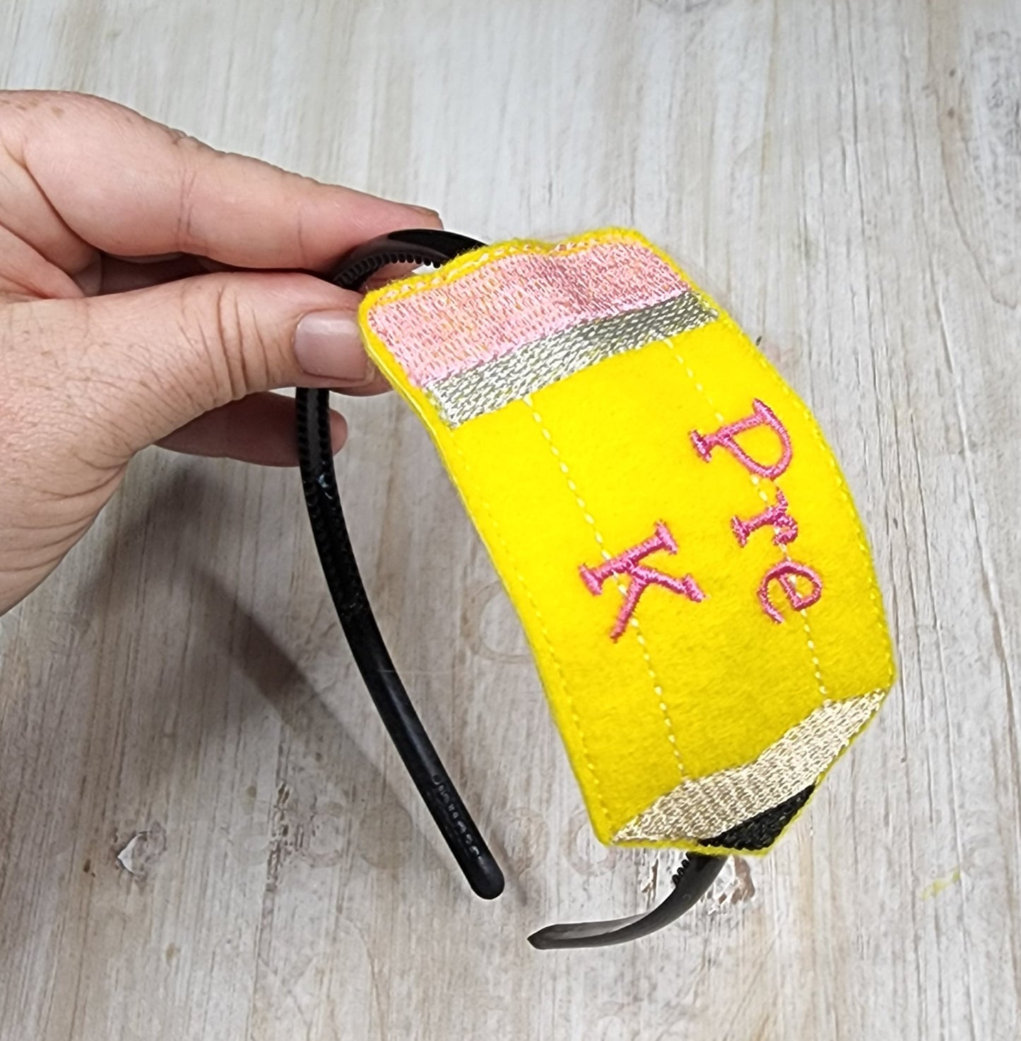3rd Grade Pencil Headband Slider Embroidery Design