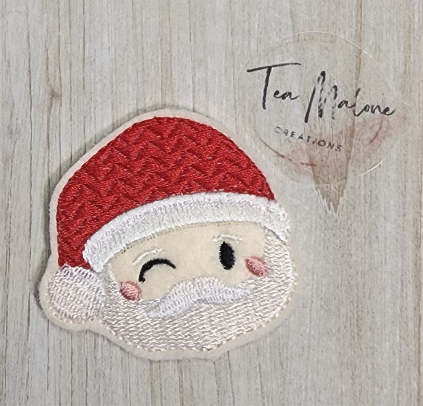 Winking Santa Embroidery Design