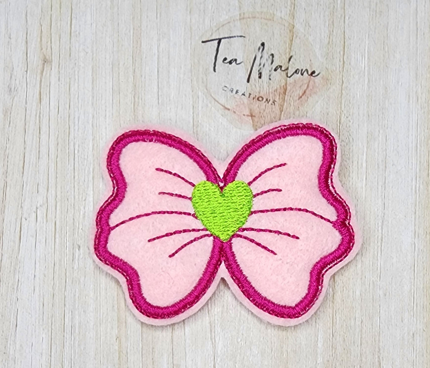 Valentine Bow Embroidery Design