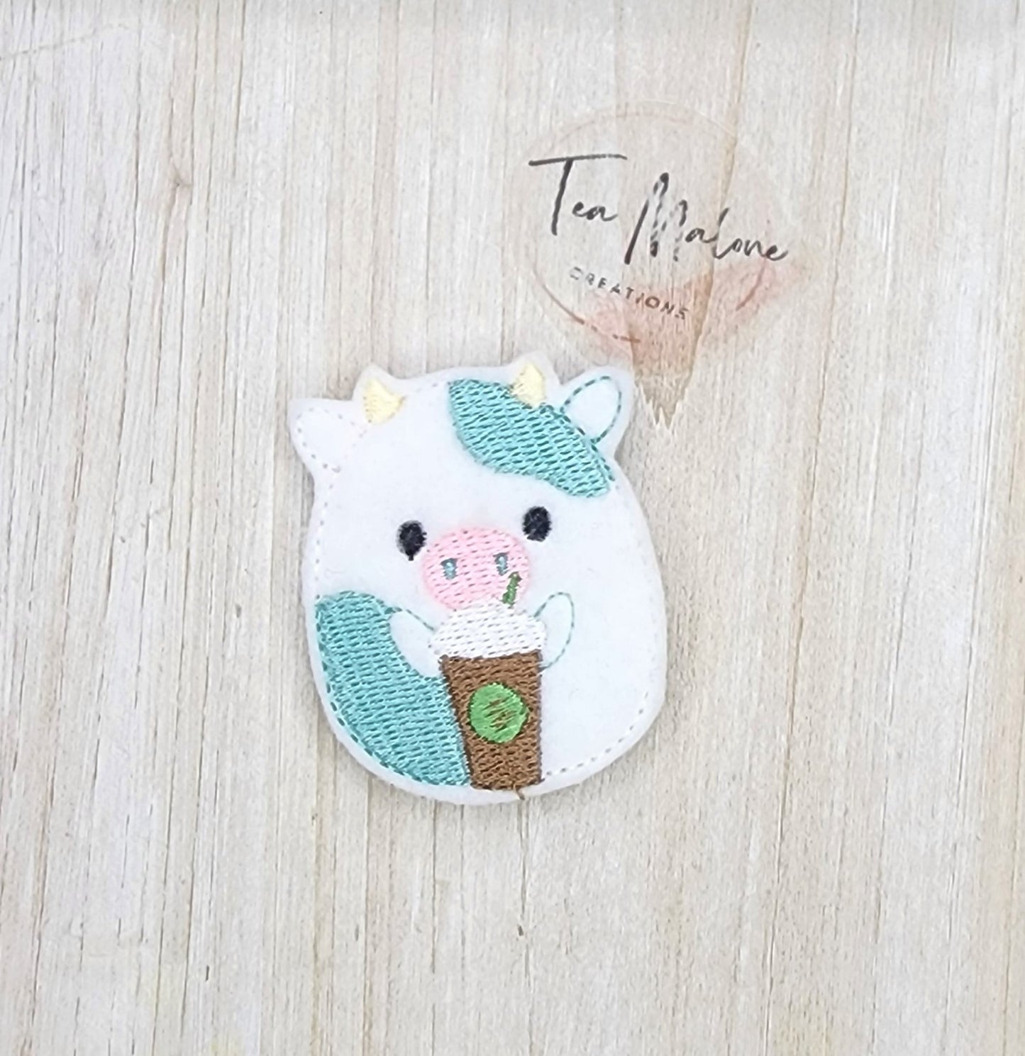 Squishie Coffee Cow Embroidery Design
