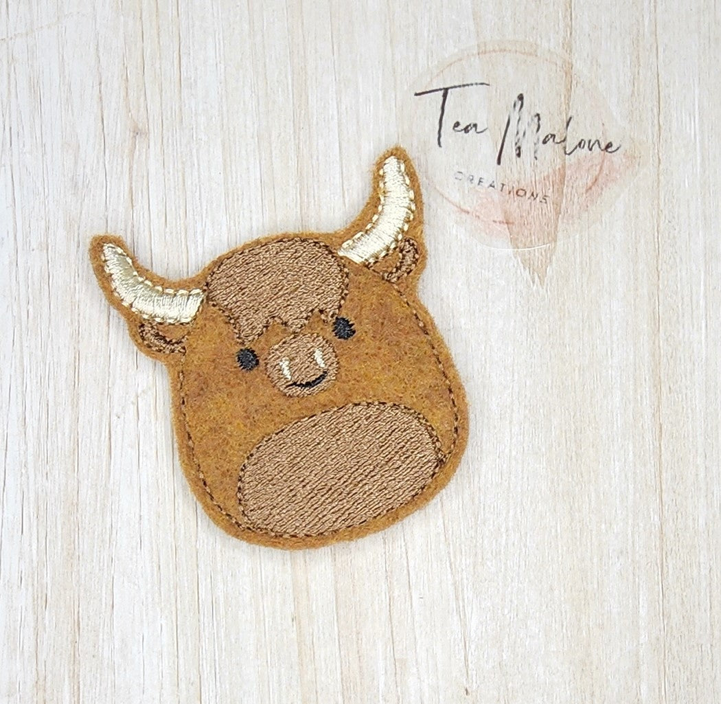 Squishy Highland Cow Embroidery Design