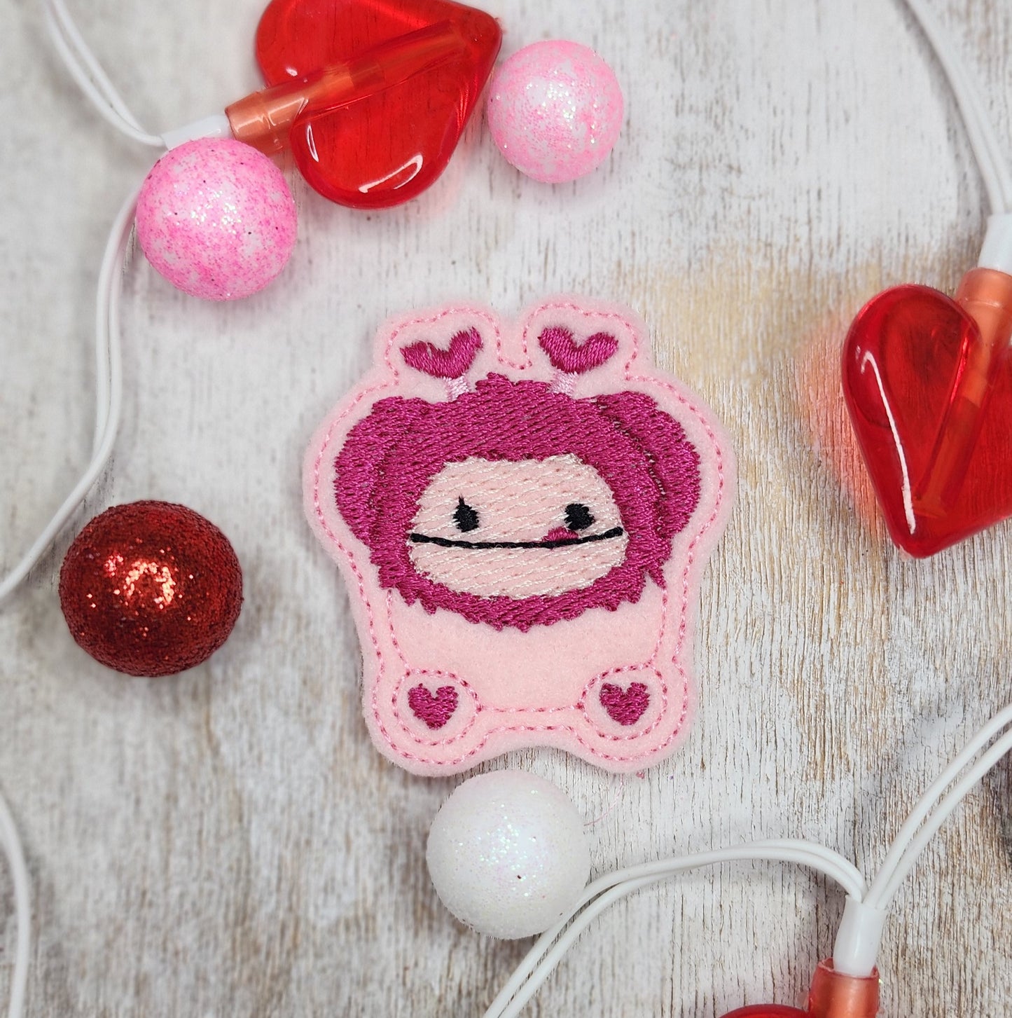 Squishy Vday Yeti Embroidery Design
