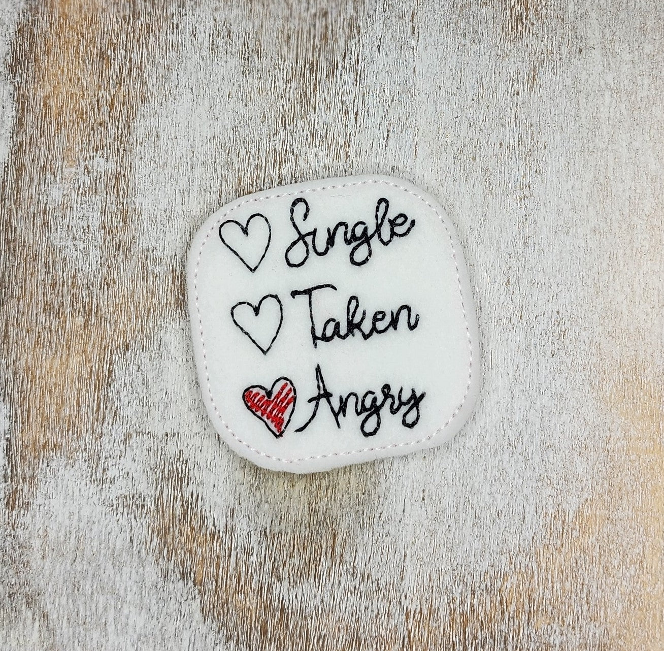 Single Taken Angry Embroidery Design