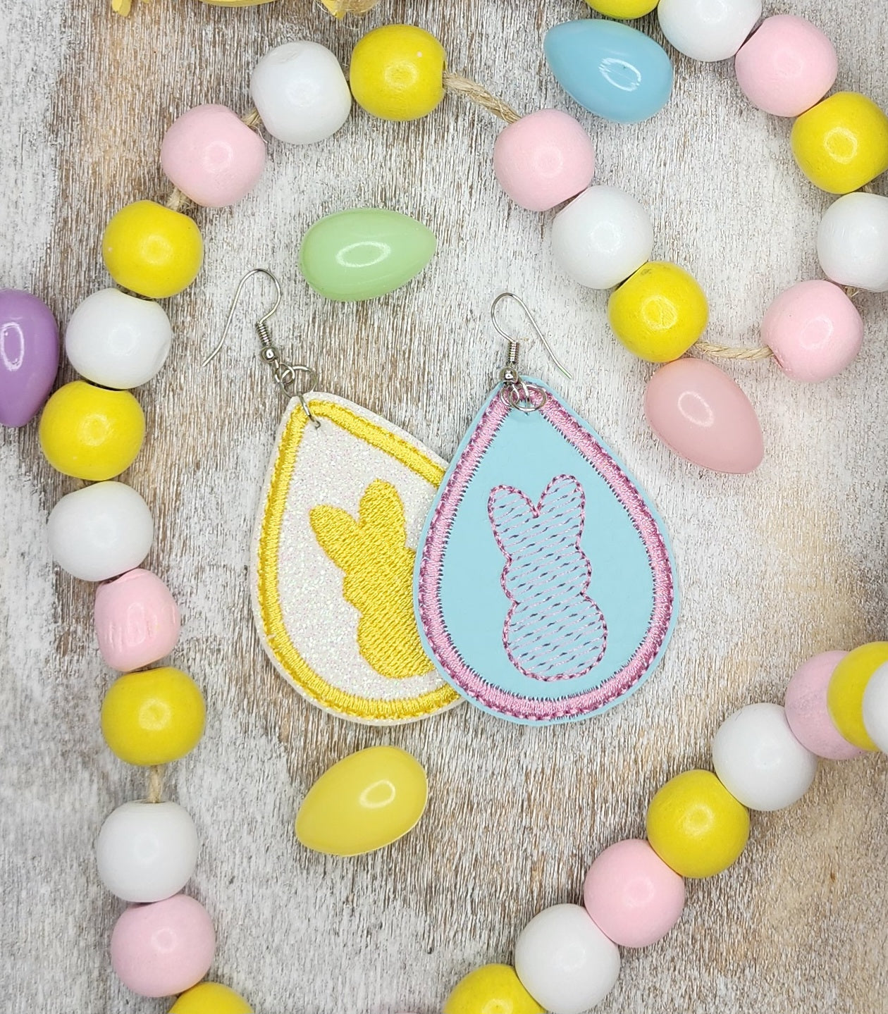 Bunny Earrings Set Embroidery Design