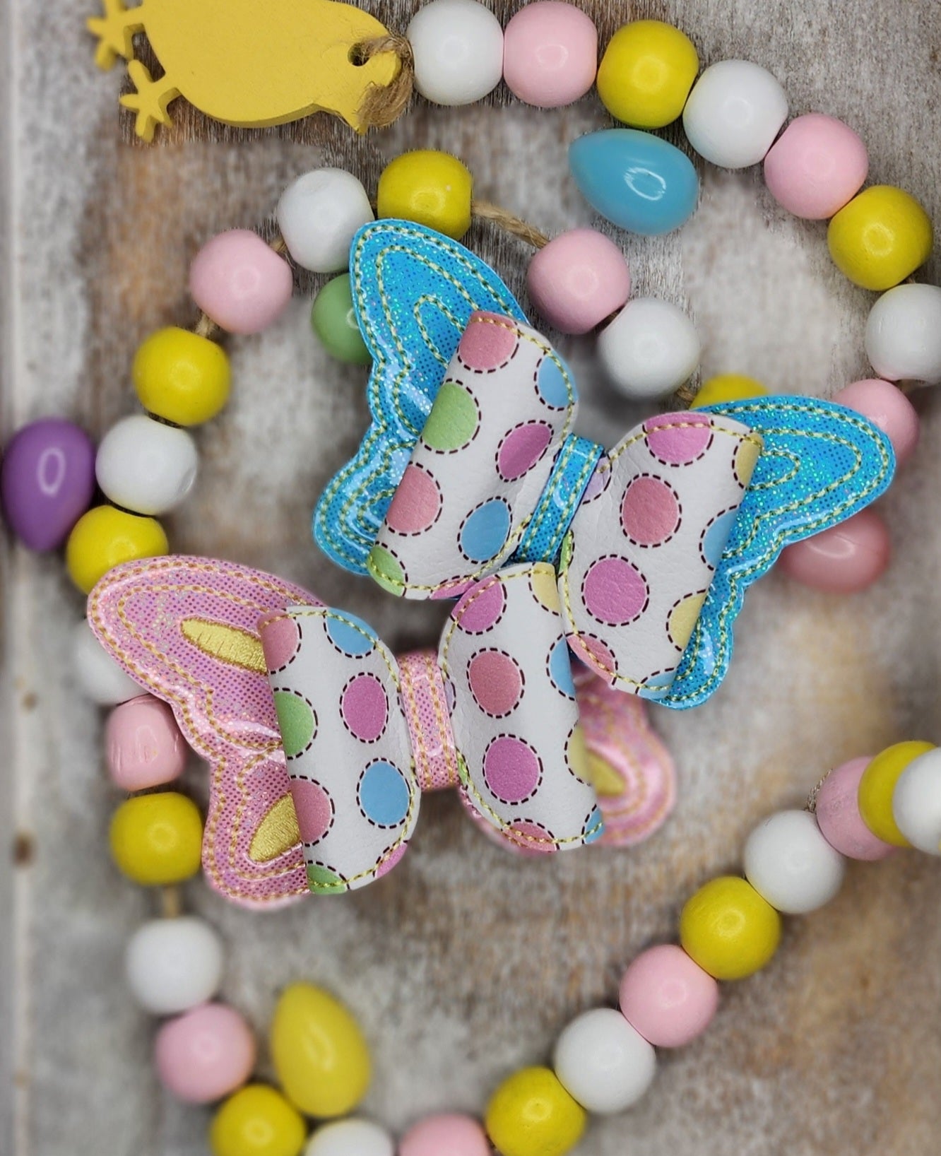Butterfly Satin & Run Line Bow Set Embroidery Design