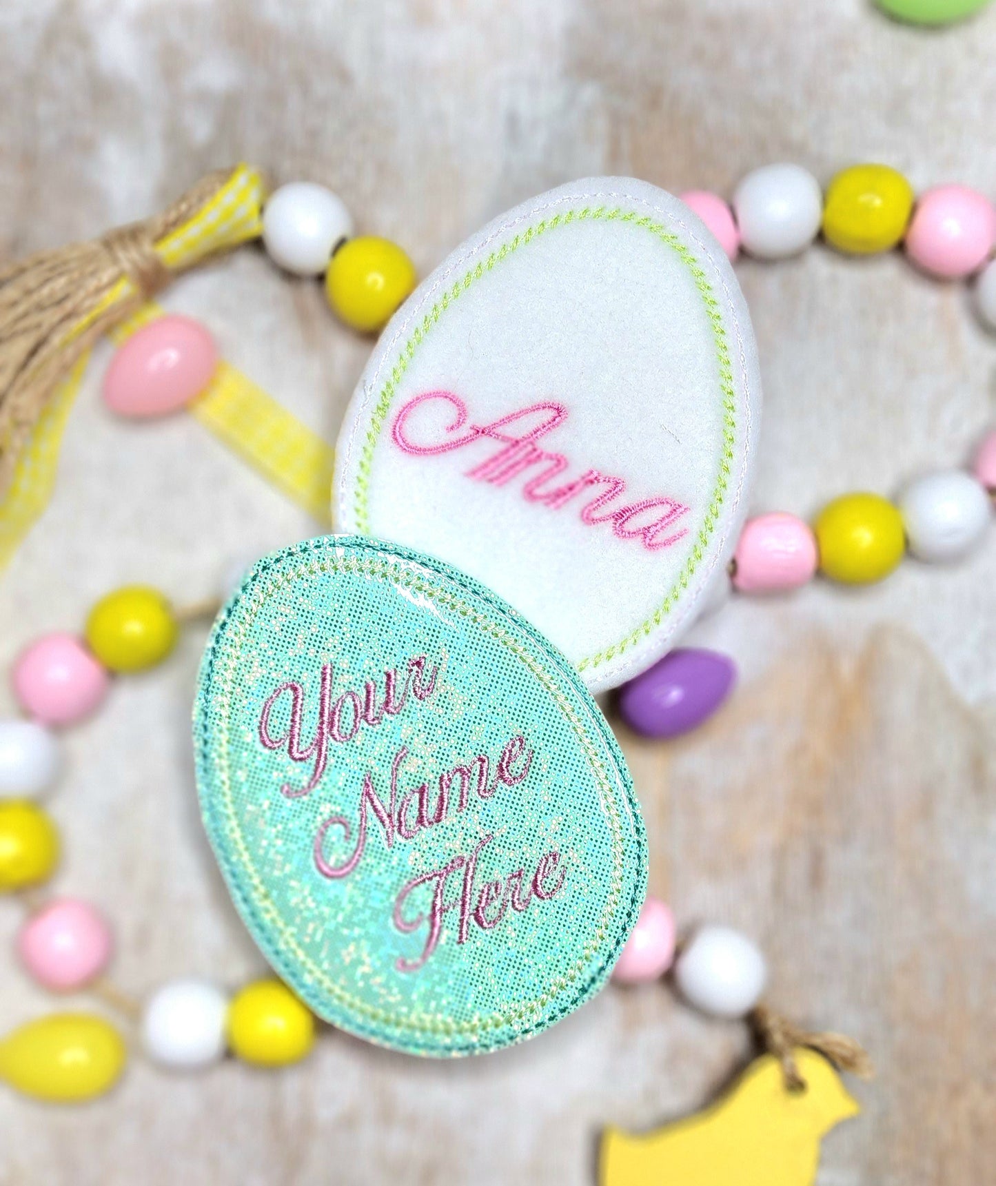 Easter Egg Headband Slider Embroidery Design