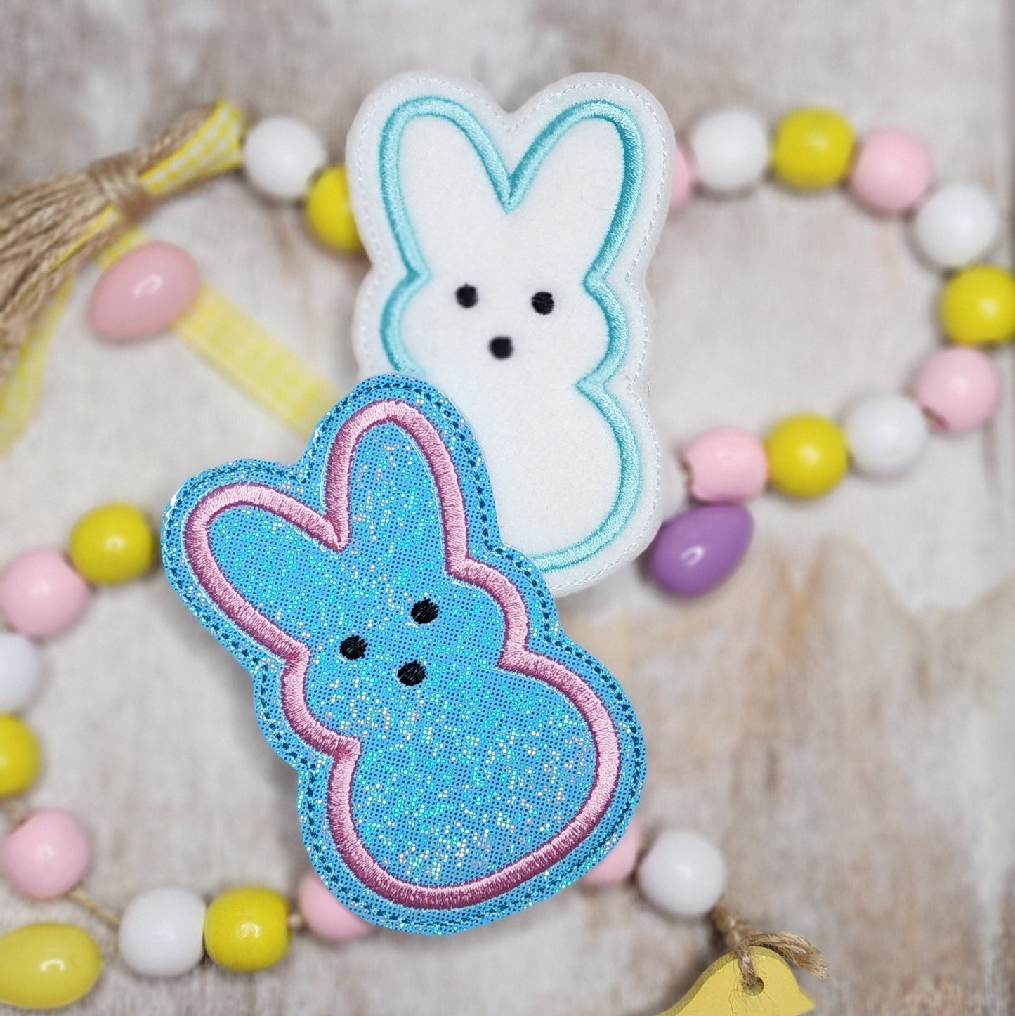 Marshmallow Bunny Headband Slider Embroidery Design