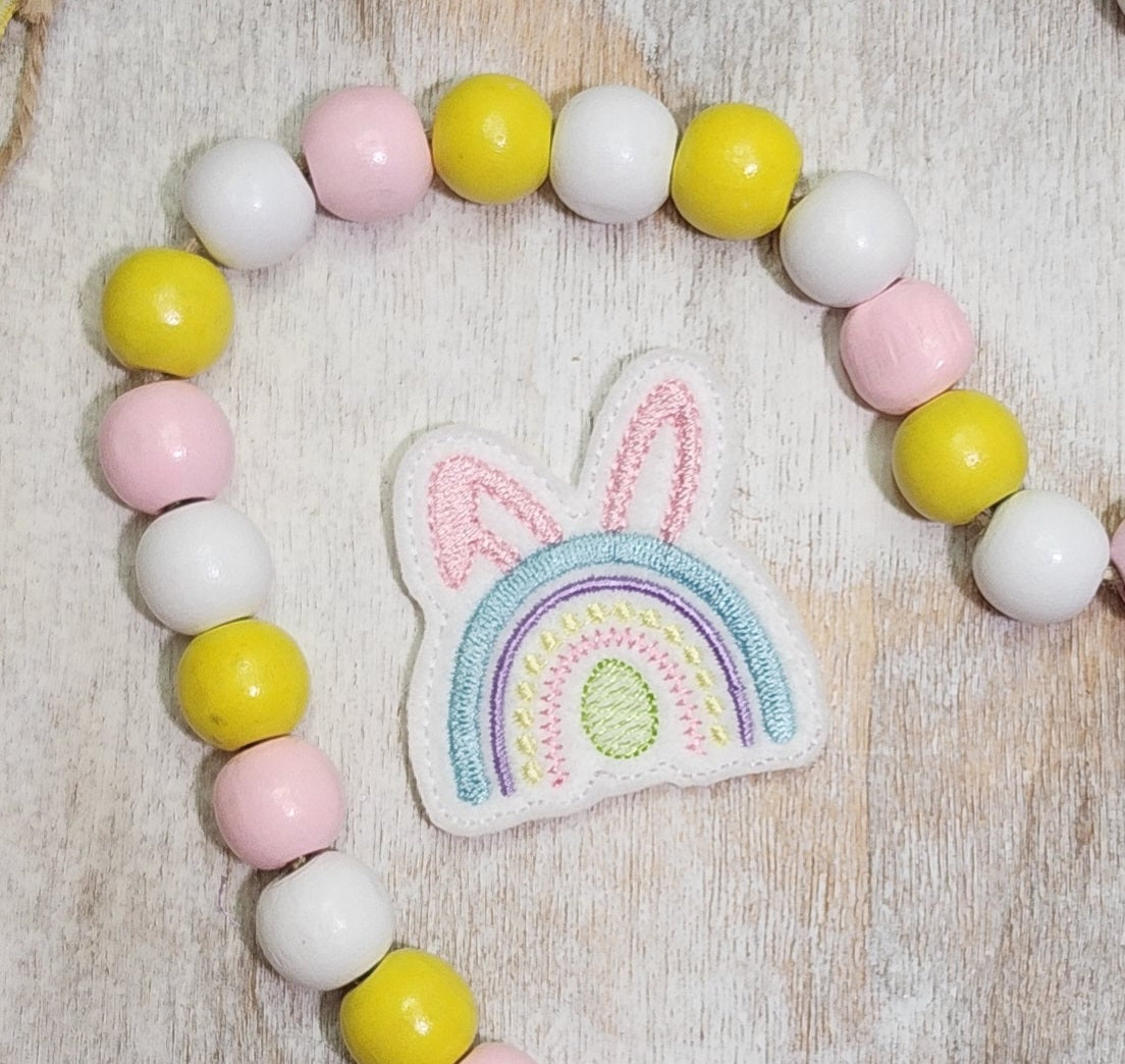 Bunny Rainbow Embroidery Design
