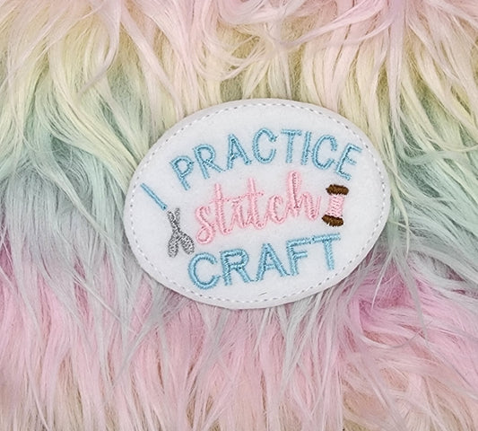 I Practice Stitch Craft Embroidery Design