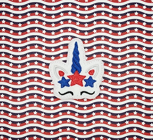 Patriotic Unicorn Embroidery Design