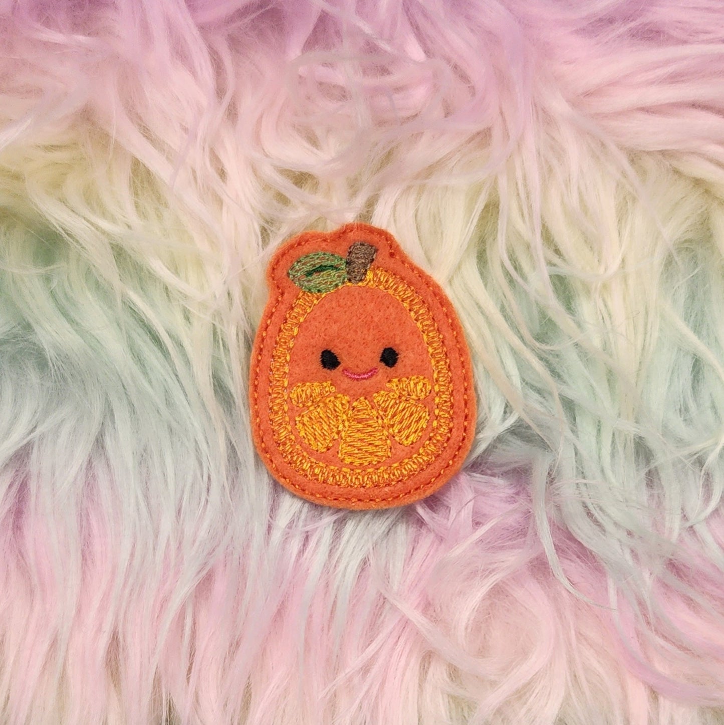 Squishy Orange Embroidery Design