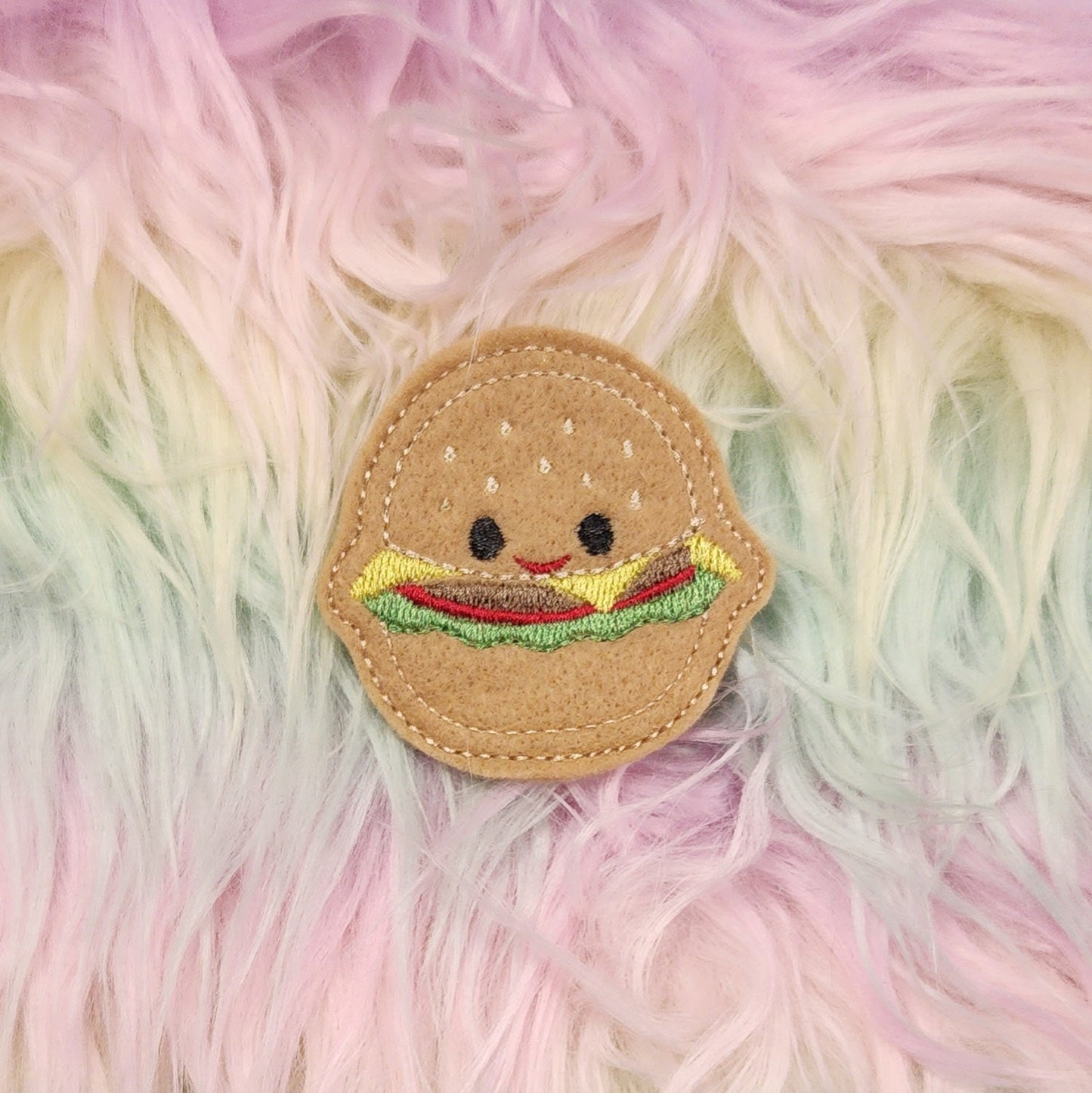 Squishy Burger Embroidery Design