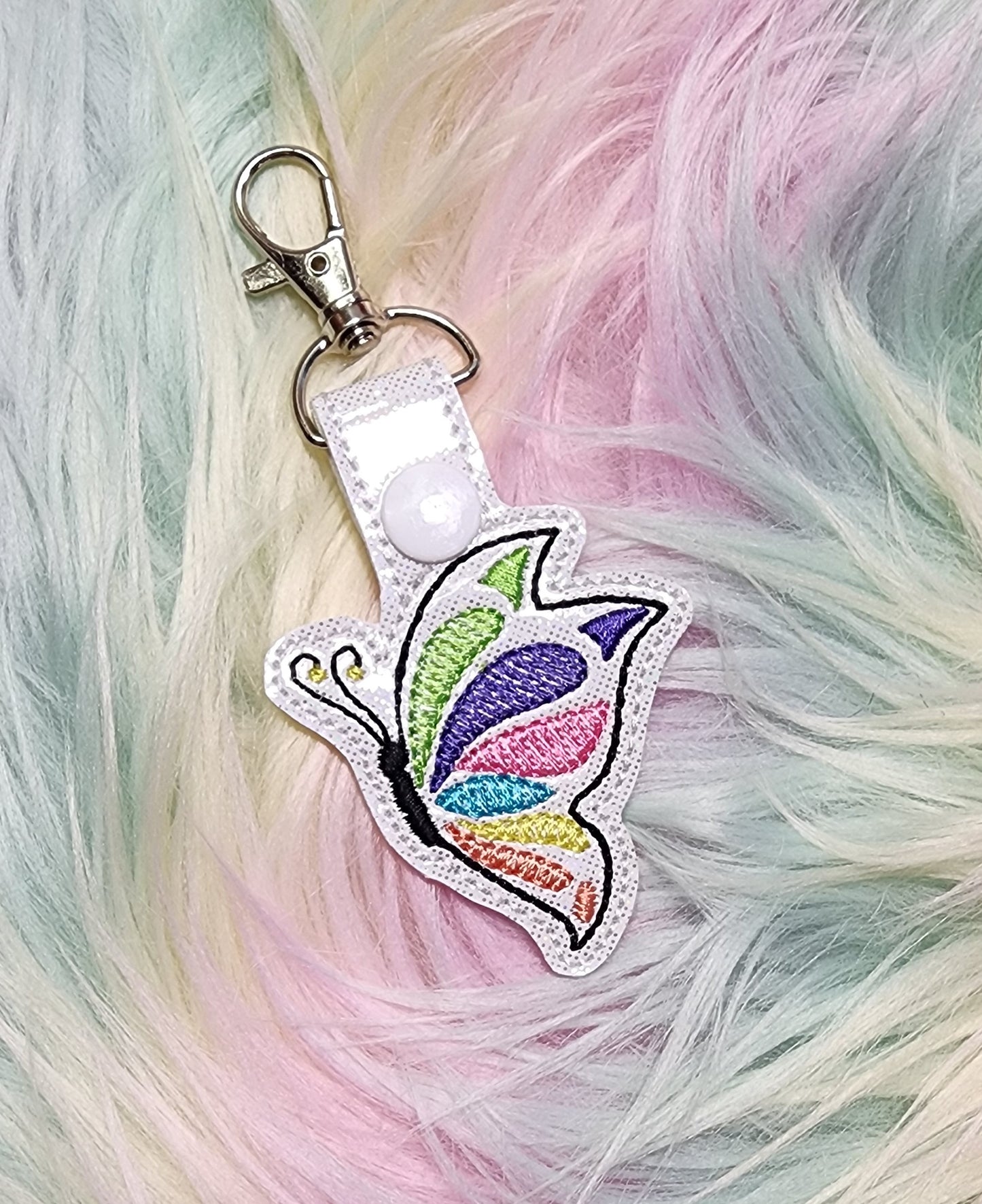 Rainbow Butterfly Snap Tab