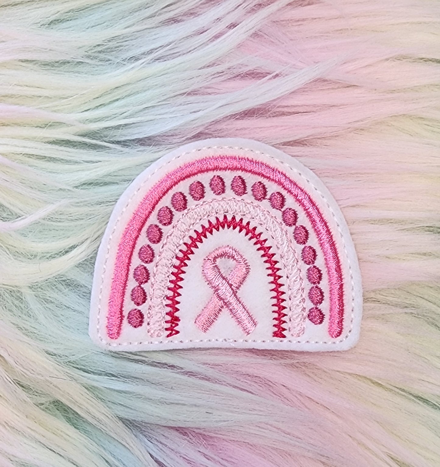 Breast Cancer Rainbow Embroidery Design