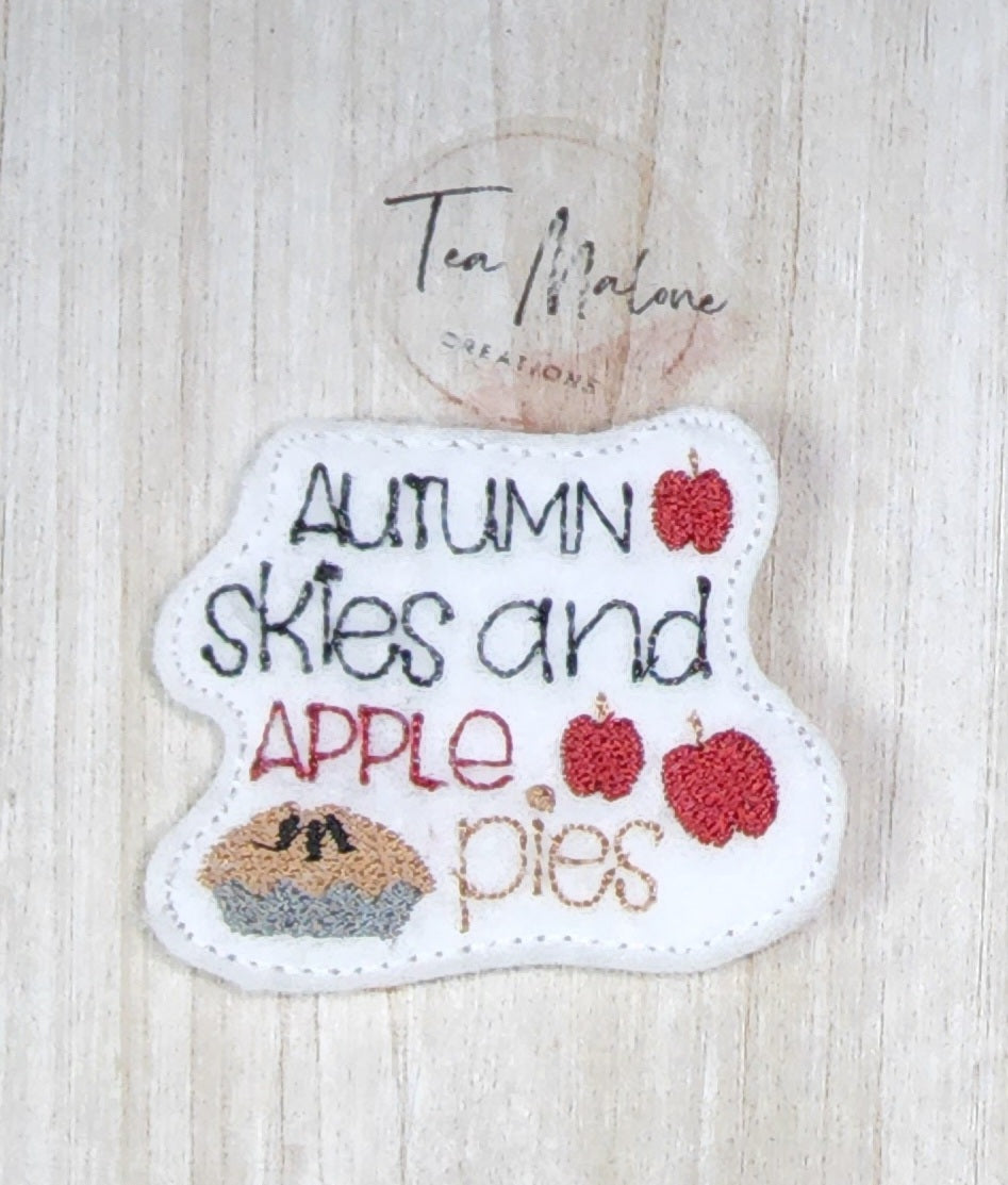 Autumn Skies Embroidery Design