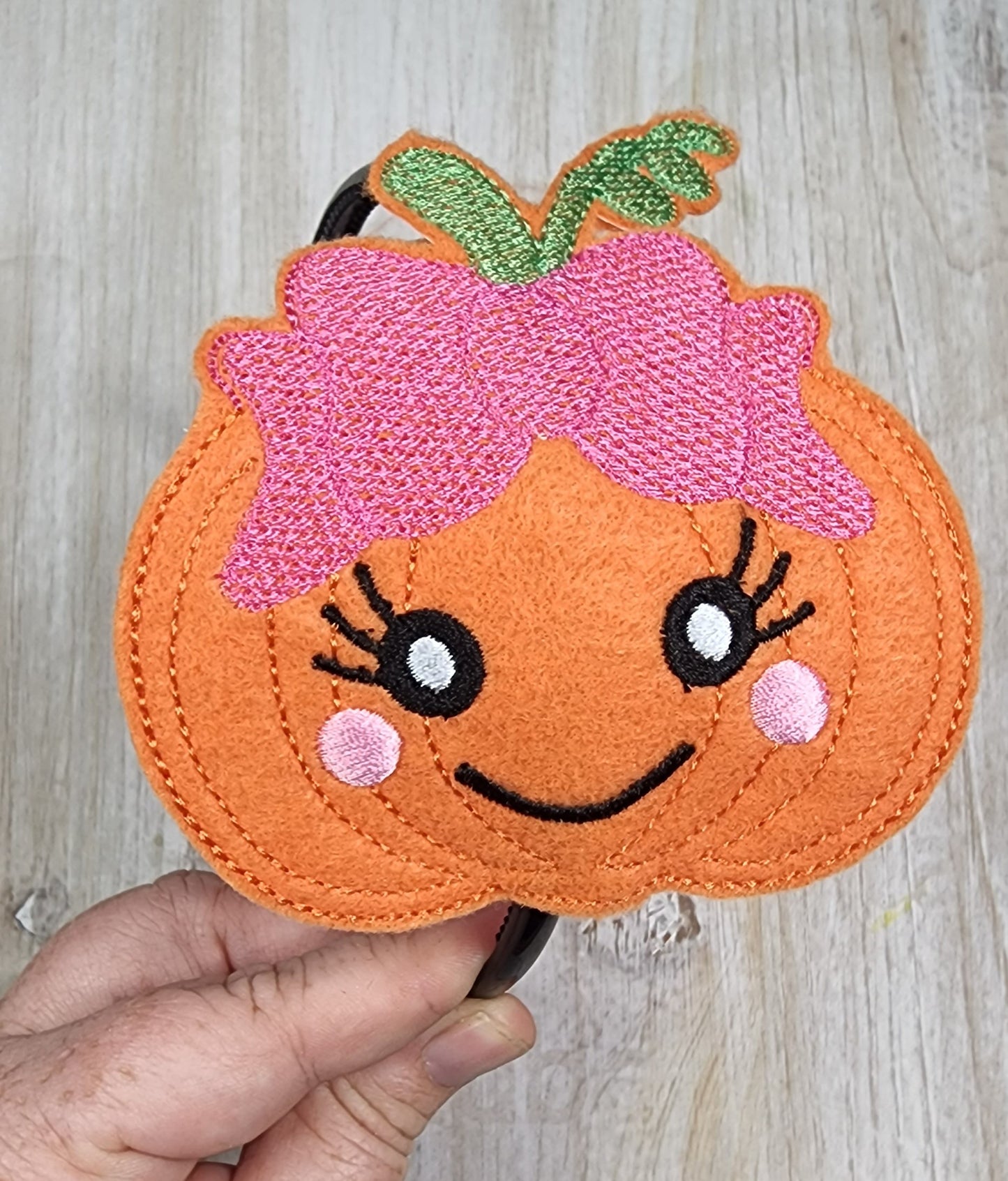 Pumpkin Cutie Headband Slider Embroidery Design