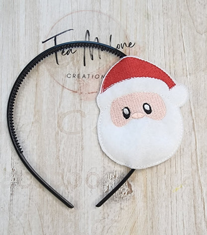 Kawaii Santa Headband Slider Embroidery Design