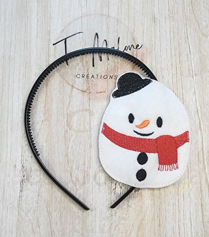 Squishy Snowman Headband Slider Embroidery Design