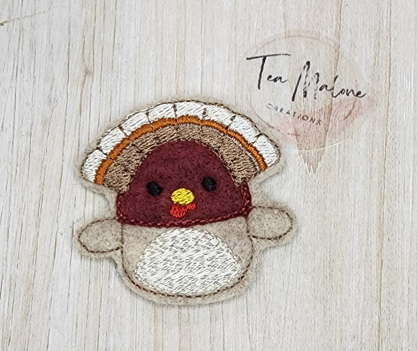 Squishy Turkey Red Embroidery Design