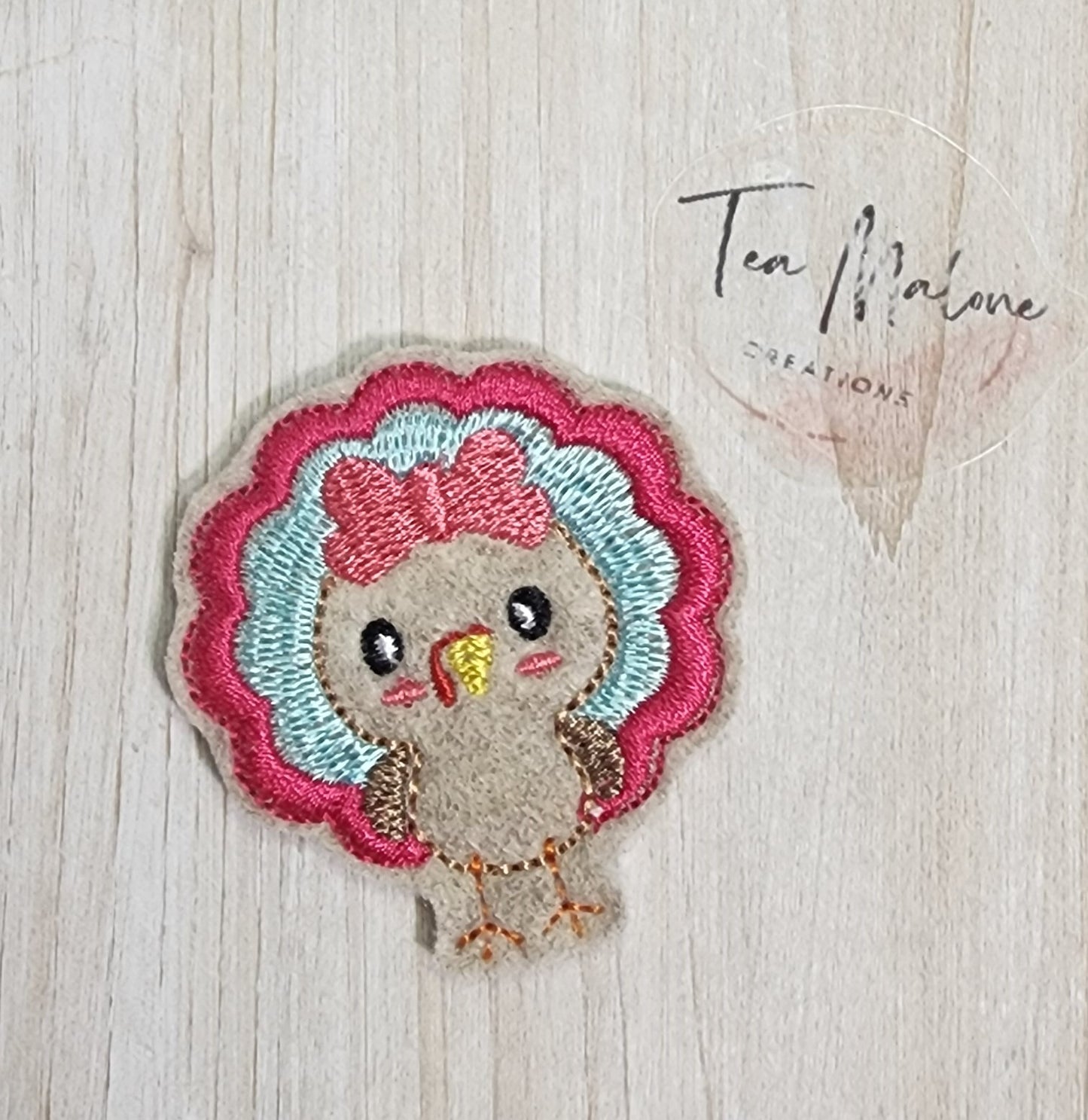 Cute Turkey Girl Embroidery Design