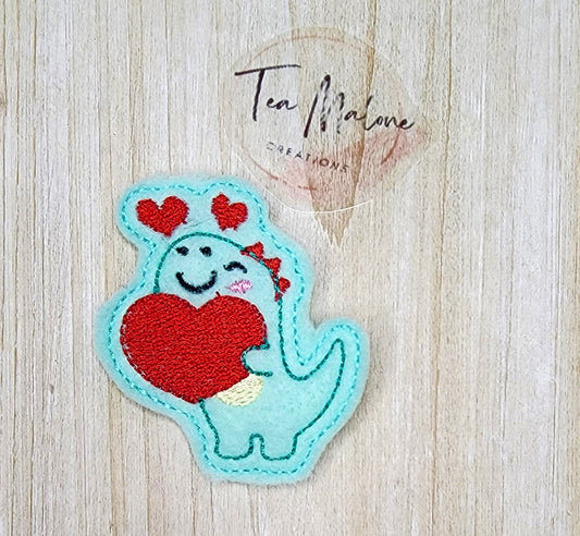 Valentine Dino Embroidery Design