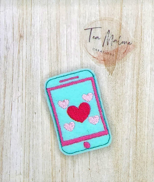 Valentine Phone Embroidery Design