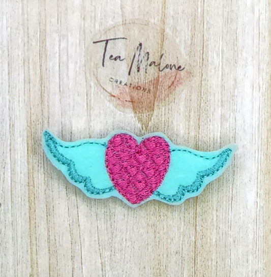 Winged Heart Embroidery Design