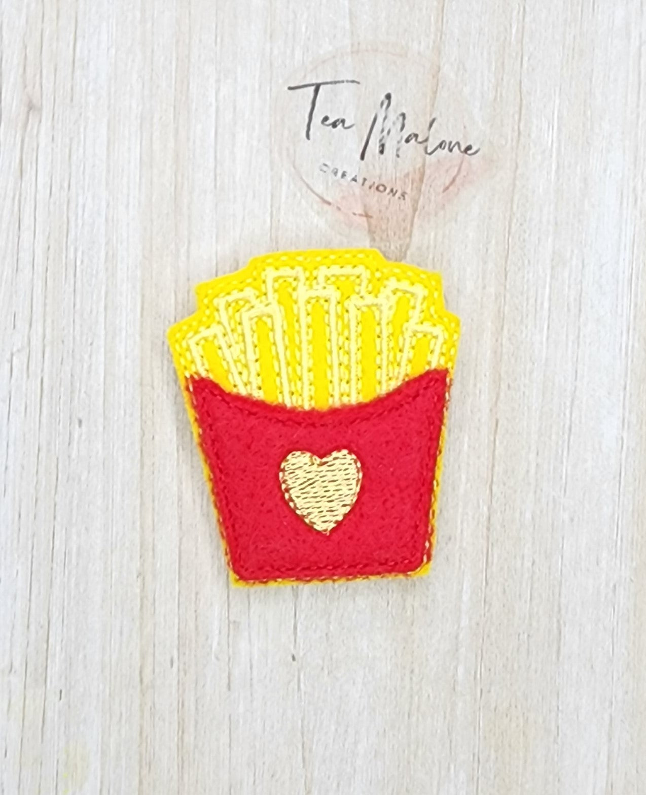 Happy Fries Embroidery Design