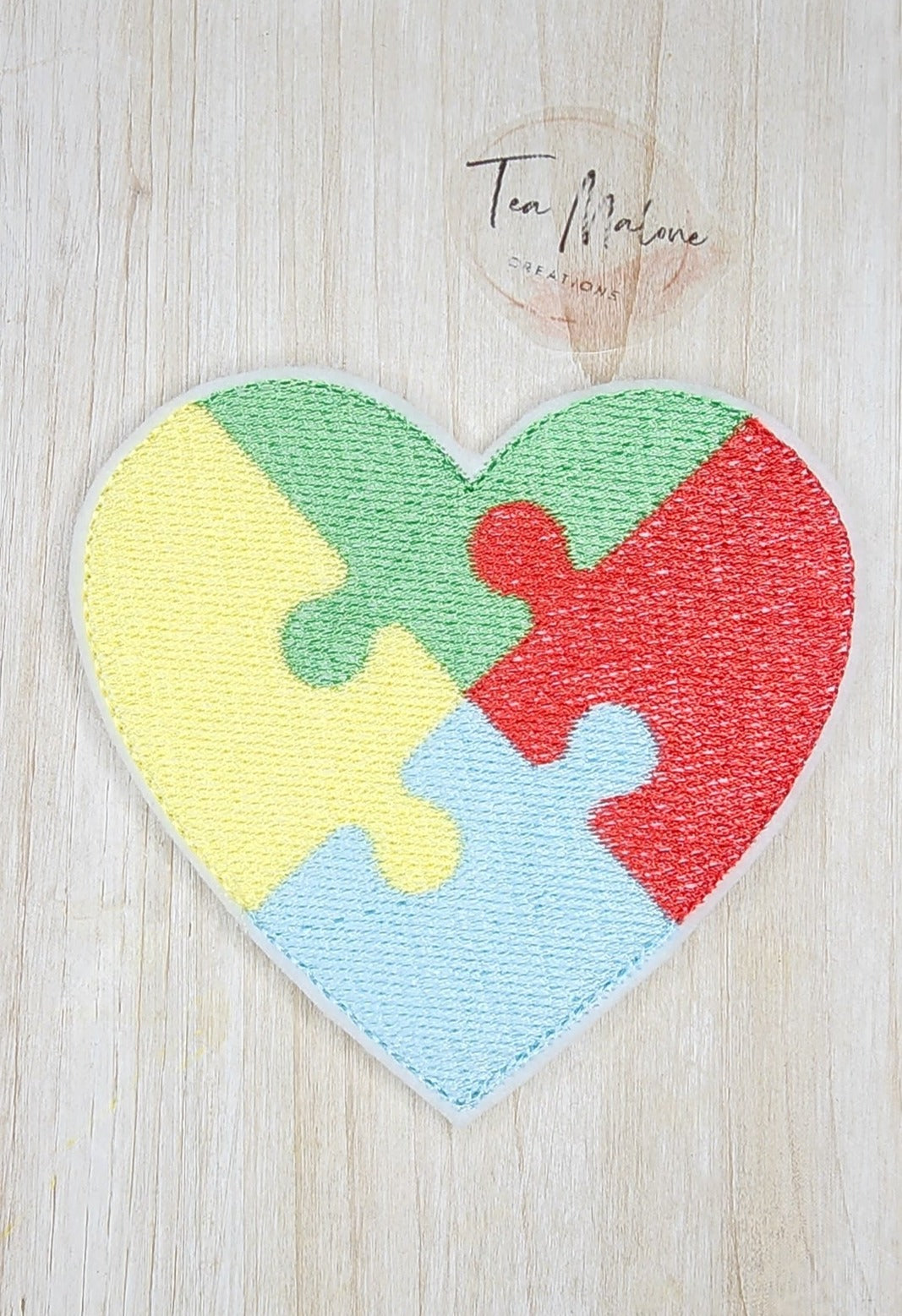 Autism Heart Embroidery Design