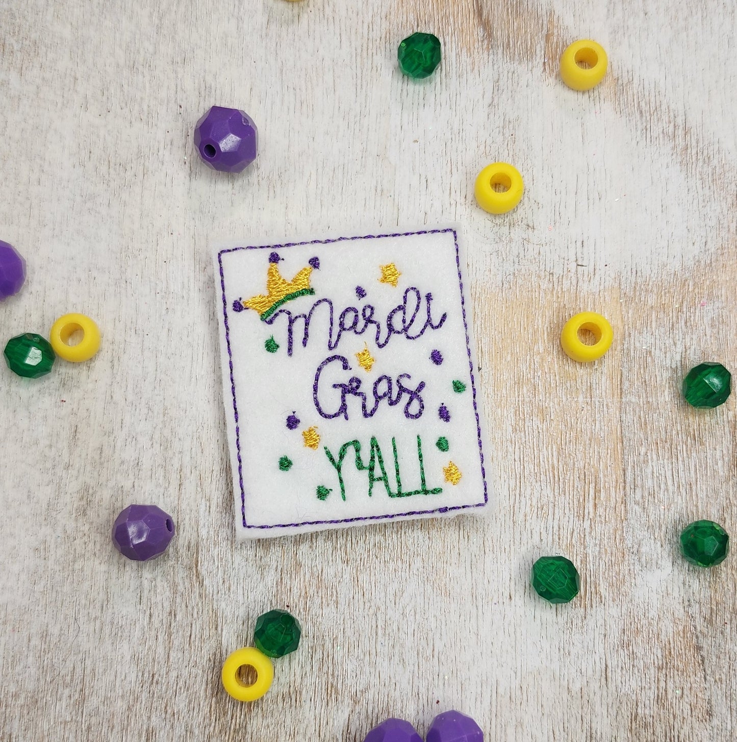 Mardi Gras Ya'll Embroidery Design