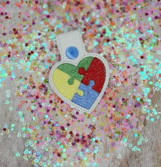 Autism Heart Snap Tab