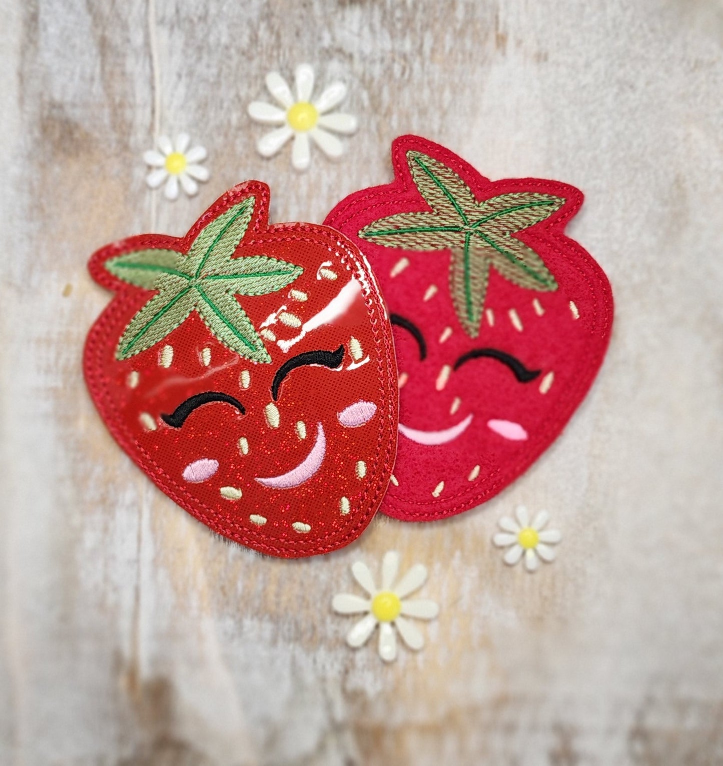 Strawberry Headband Slider Embroidery Design