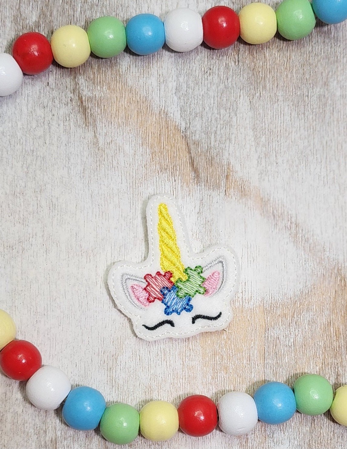 Autism Unicorn Embroidery Design