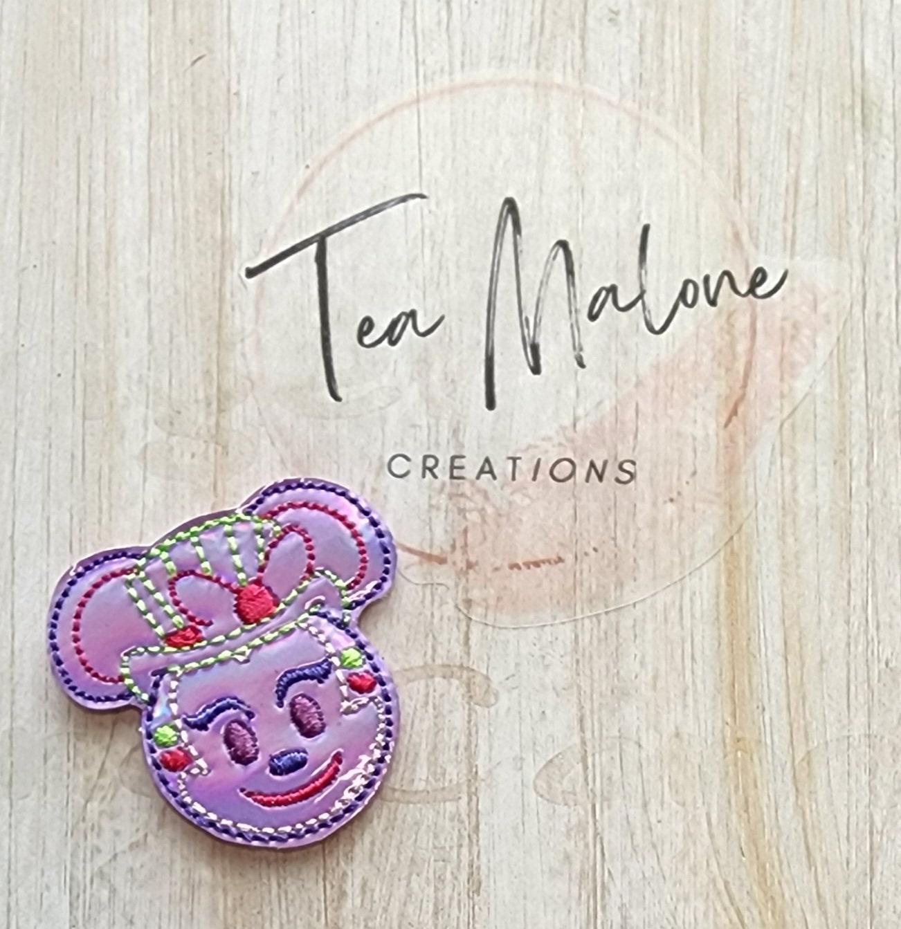 Neon Ms. Mouse Embroidery Design